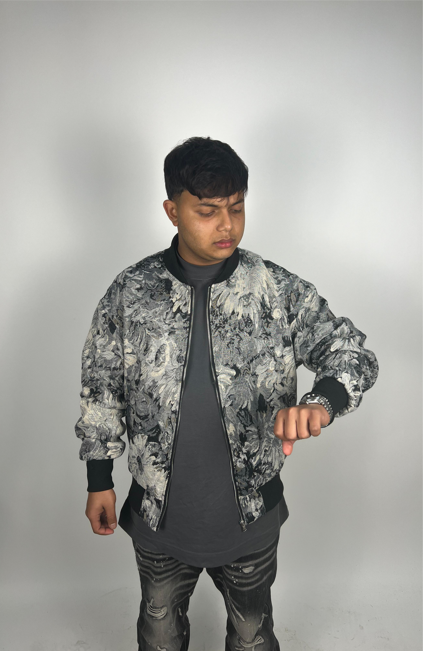 bomber sunflower grey