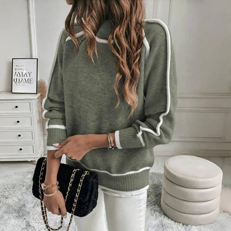 Maglione Casual Lavorato a Maglia
