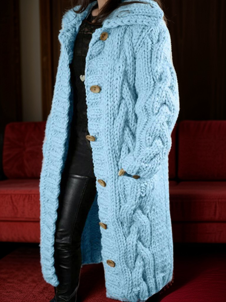 Maglione lungo donna intrecciato
