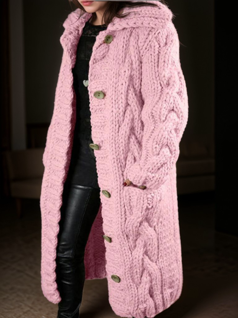 Maglione lungo donna intrecciato