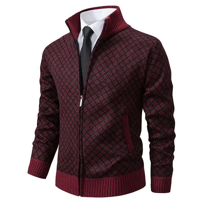 Maglione collo alto a zip