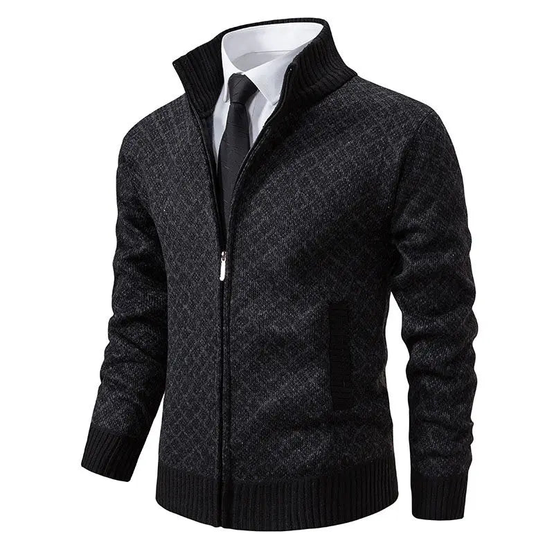 Maglione collo alto a zip