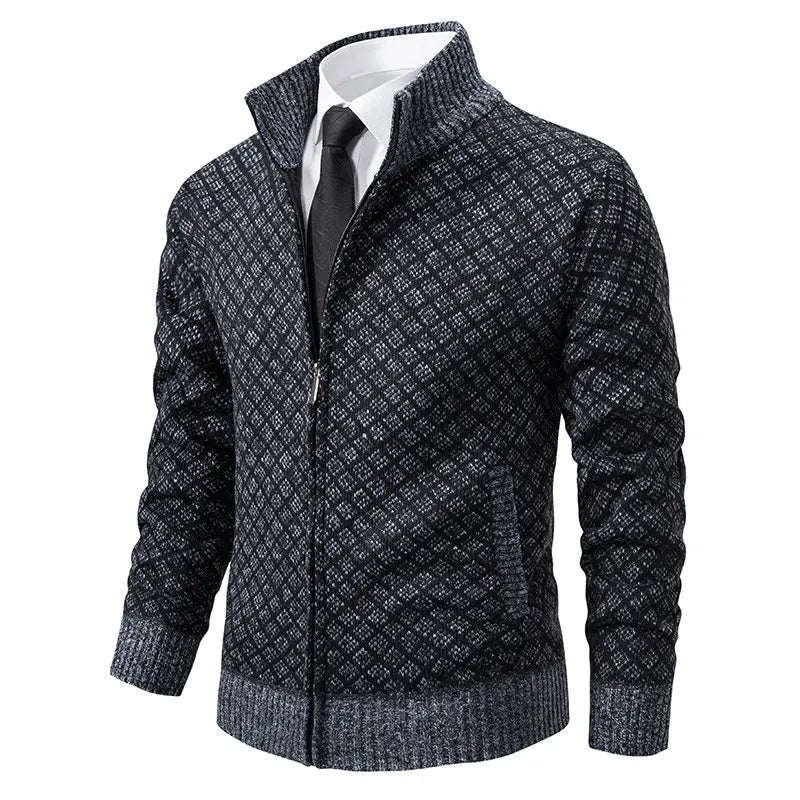 Maglione collo alto a zip