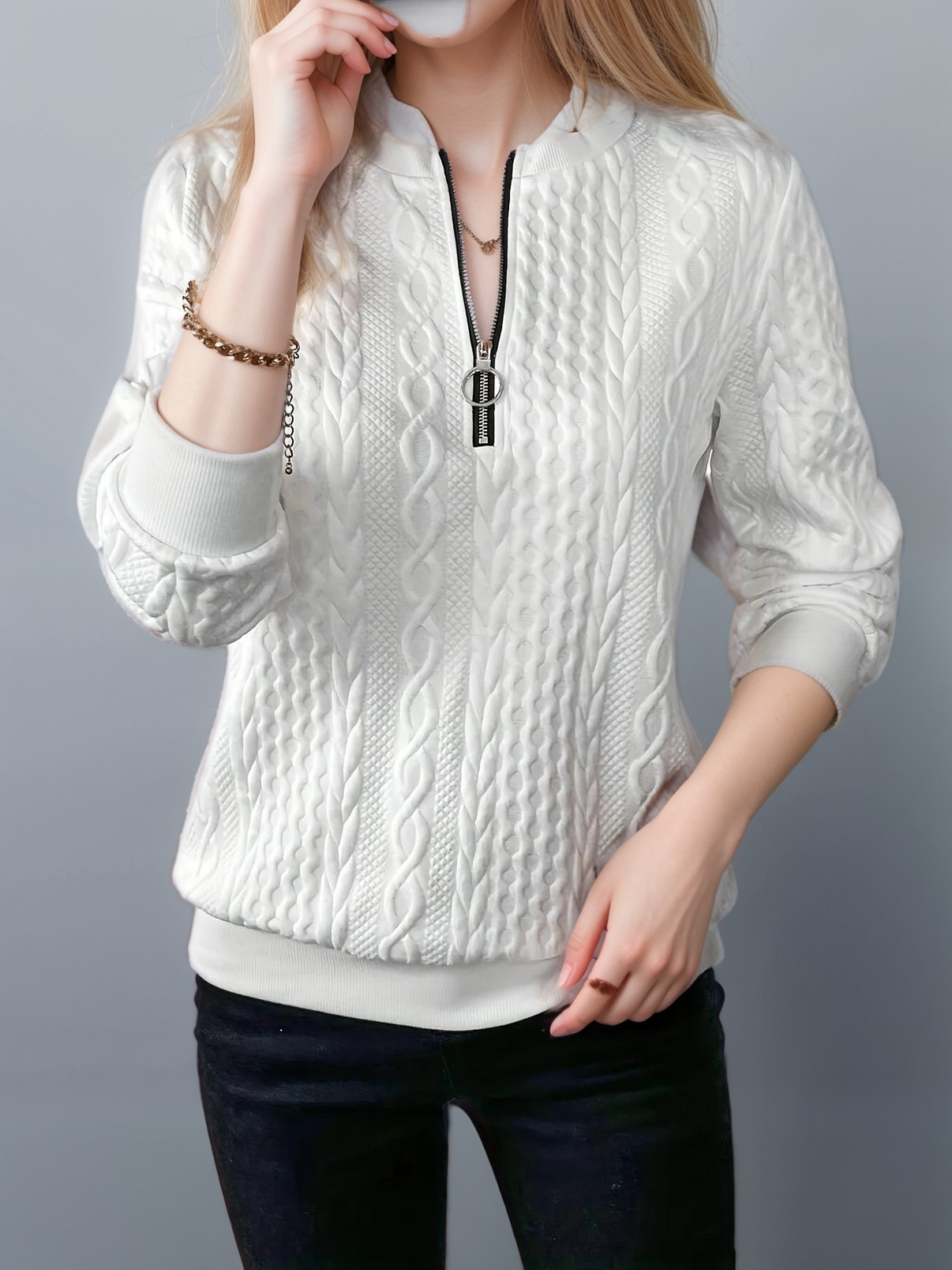 Maglione intrecciato donna