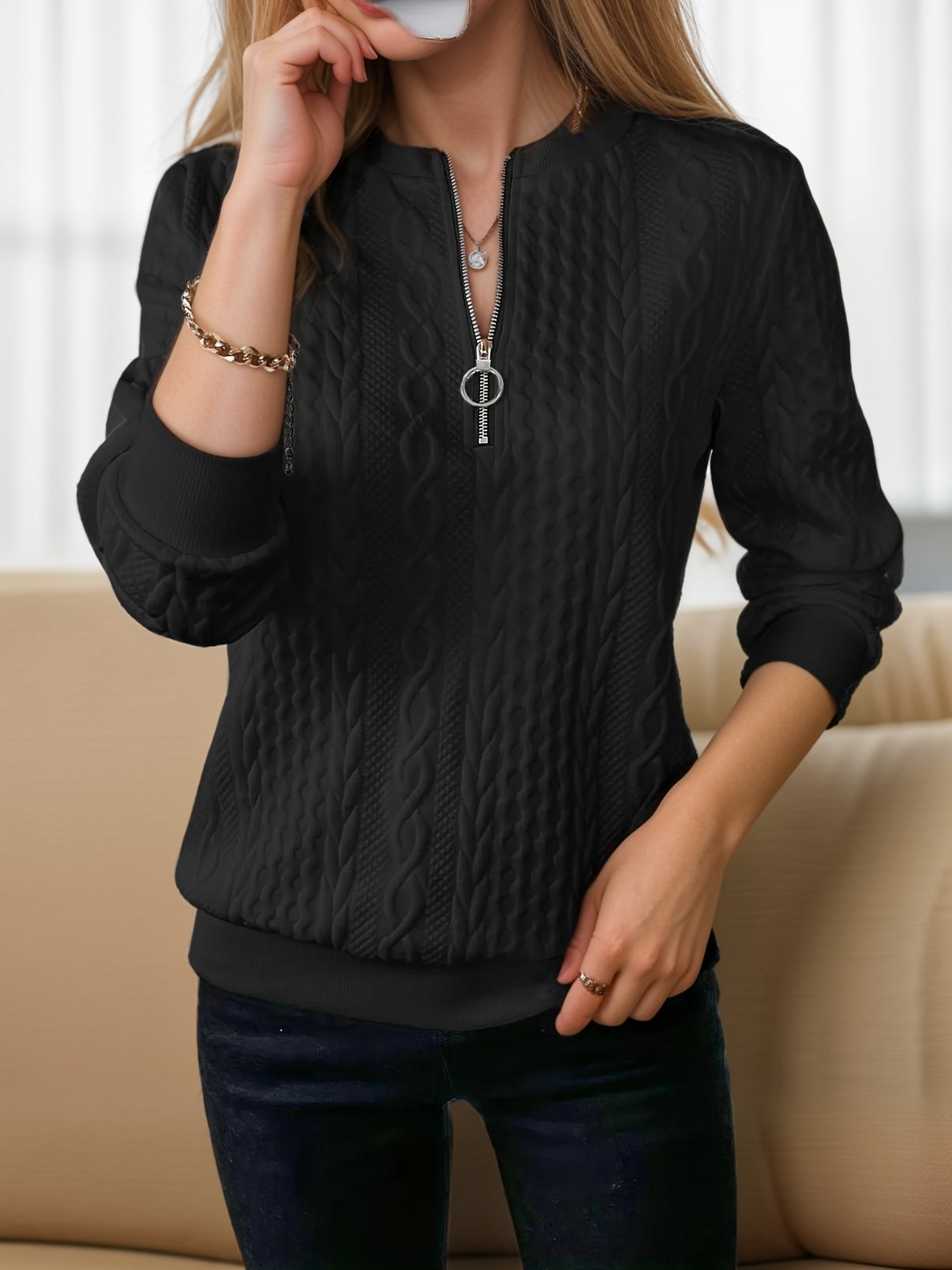 Maglione intrecciato donna