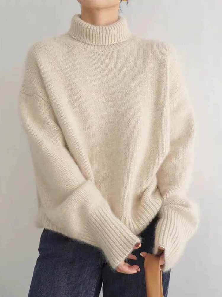 Maglione donna collo alto in lana - Sconti Black Friday