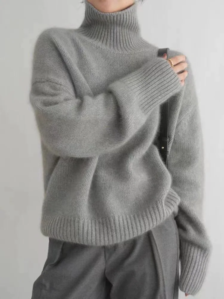 Maglione donna collo alto in lana - Sconti Black Friday