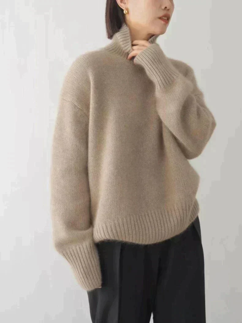 Maglione donna collo alto in lana - Sconti Black Friday