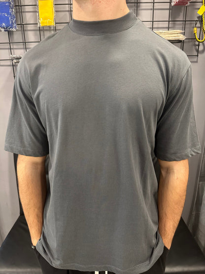 T-shirt collo alto piombo