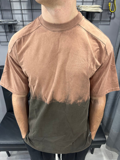 T-shirt marrone slavato