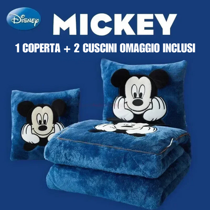Stitch & Amici™ - Coperta Calda + 2 Cuscini Omaggio inclusi