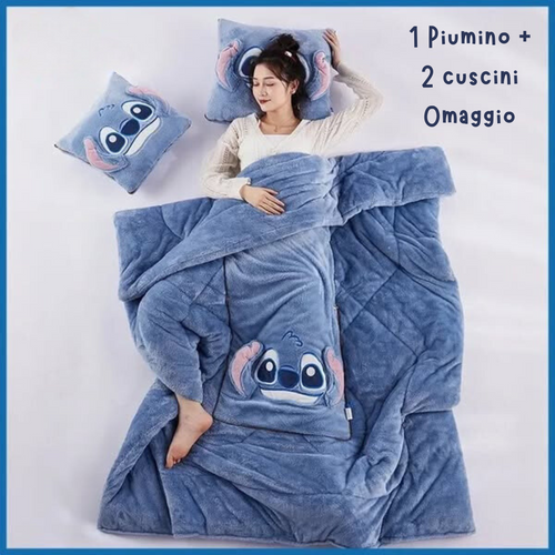 Stitch & Amici™ - Coperta Calda + 2 Cuscini Omaggio inclusi