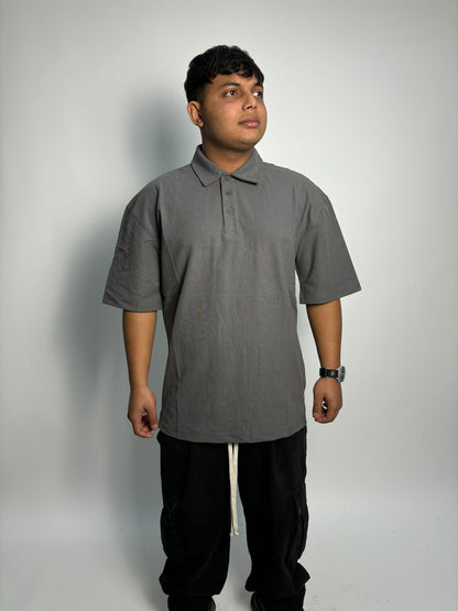 Polo oversize piombo