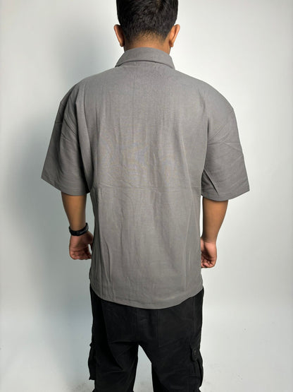 Polo oversize piombo