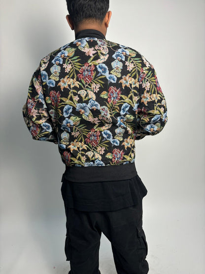 bomber black floreal