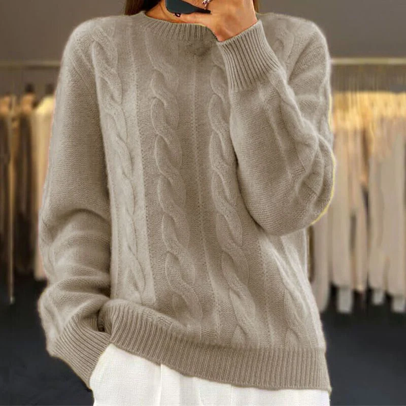 Negozio Laura - Maglione intrecciato donna
